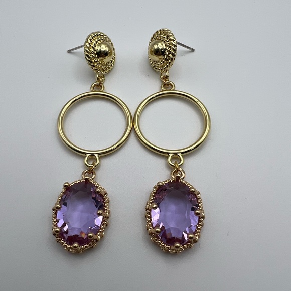 Elegant Gold Dangle Earrings - Wedding Romantic Pendant Earrings - Glam Earrings - Picture 11 of 15